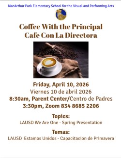 Coffee with Principal Flyer